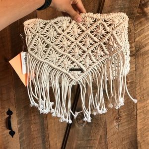 Ripcurl surf hut macrame clutch